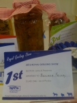 1st Prize & Best Exhibit Jams & Preserves: Zucchini Mustard Pickles